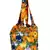 Florid Orange and multicoloured Canvas Shoulder bag