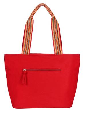 Flora Women's Canvas Red Tote bag 3