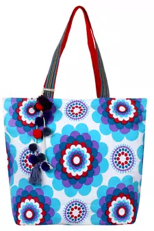 Florid Women's Canvas Blue Tote bag