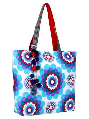 Florid Women's Canvas Blue Tote bag 2