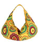 Orb Yellow Canvas Hobo Bag