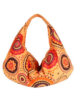 Orb Orange Canvas Hobo Bag 1