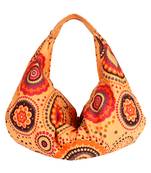Orb Orange Canvas Hobo Bag