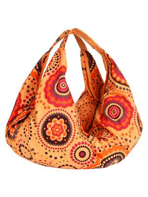 Orb Orange Canvas Hobo Bag 2