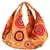Orb Orange Canvas Hobo Bag