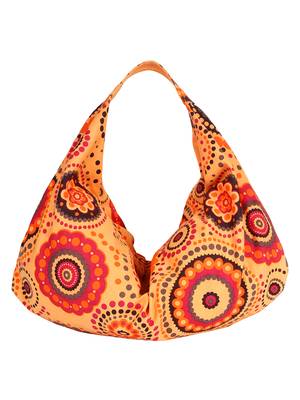 Orb Orange Canvas Hobo Bag 3