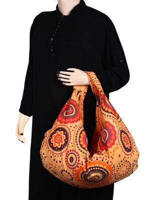 Orb Orange Canvas Hobo Bag 6