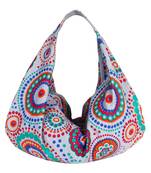 Orb Grey Canvas Hobo Bag