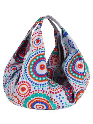 Orb Grey Canvas Hobo Bag 2