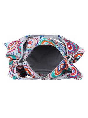 Orb Grey Canvas Hobo Bag 5