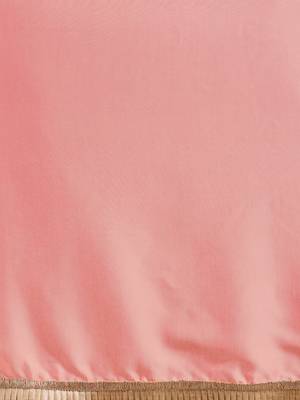 Inddus Pink Satin Georgette Lace Bordered Saree With Blouse 5