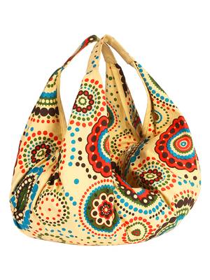 Orb Yellow Canvas Hobo Bag 2