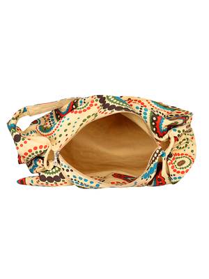 Orb Yellow Canvas Hobo Bag 5