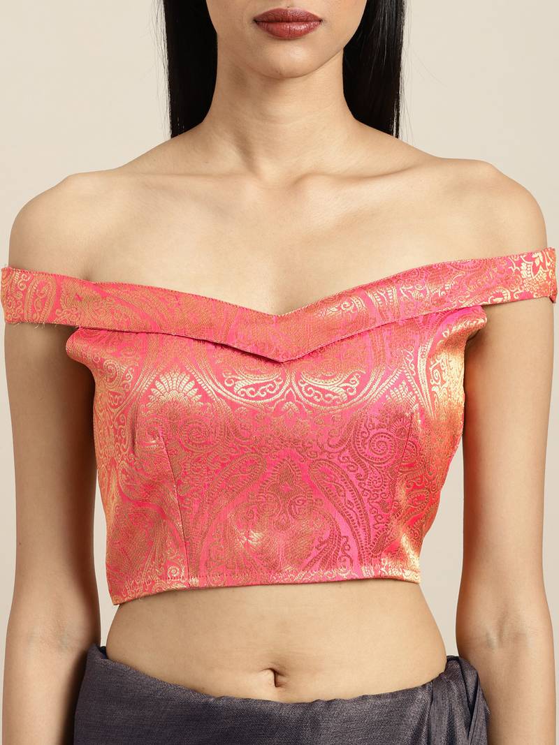 Inddus Grey Jute Cotton Solid Lace Bordered Saree With Woven Blouse