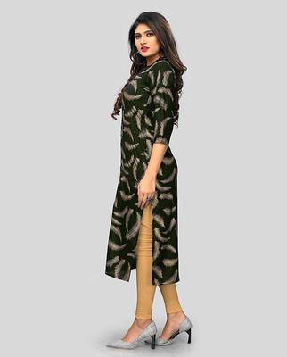 Green printed rayon party-wear-kurtis 3