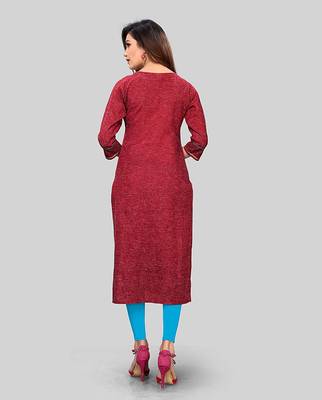 Maroon hand woven cotton party-wear-kurtis 2