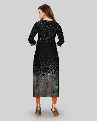 Black printed rayon party-wear-kurtis 2