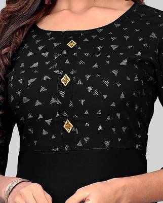 Black printed rayon party-wear-kurtis 4