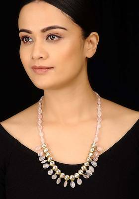 Kundan And Rose Quartz Necklace 1