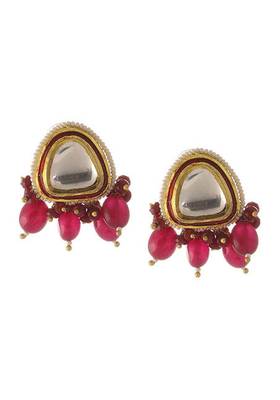 Polki And Red Stones Necklace Set 3