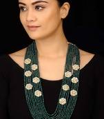 Kundan And Green Stones Layered Necklace