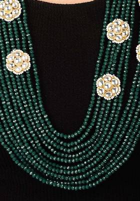 Kundan And Green Stones Layered Necklace 2