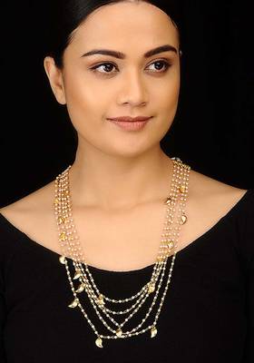 Pearls And Peepal Patti Necklace Set 1