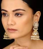 Kundana Dn Pearls Gold Plated Jhumka