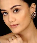 Champagne Zirconia Studs