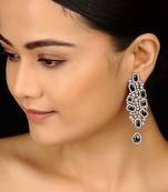 Zirconia Silver Dangler Earrings