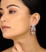 Champagne Zirconia Ear Drops