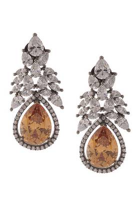 Champagne Zirconia Ear Drops 2