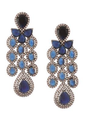 Blue Zirconia Victorian Earrings 1