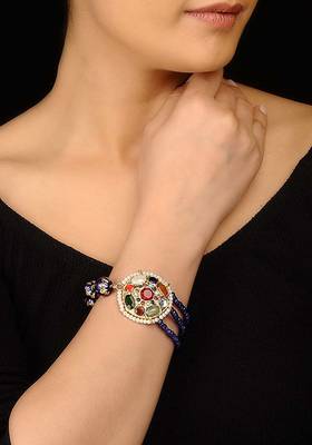 Navrattan And Blue Stone Bracelet 1