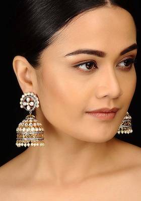 Victorian Polki And Pearls Jhumka 1