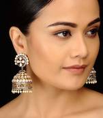 Victorian Polki And Pearls Jhumka