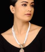 Meenakari And Polki Pearls Necklace