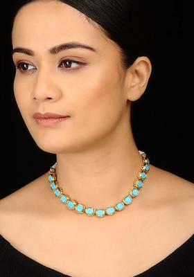 Turquoise Kundan Choker Necklace 1