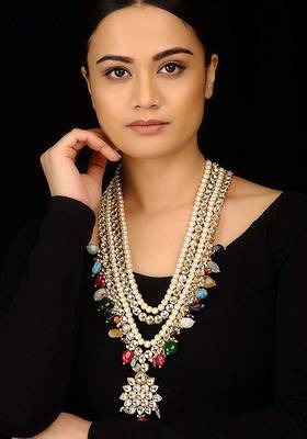 Kundana Nd Multicoloured Stones Long Necklace 1