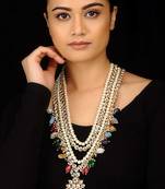 Kundana Nd Multicoloured Stones Long Necklace
