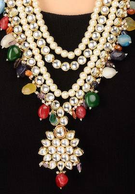Kundana Nd Multicoloured Stones Long Necklace 2