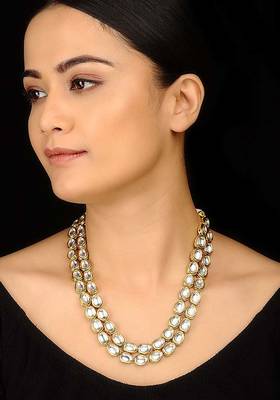 Kundan Double Line Necklace Strings 1