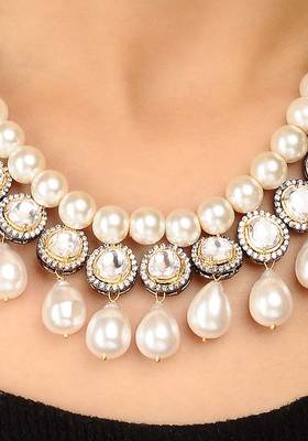 Victorian Polki And Baroque Pearls Necklace 2