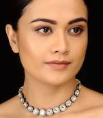 Victorian Polki And Zirconia Choker Necklace