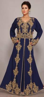 Dubai Kaftan Women Dress Long Gown Frasha Morocco Wear 1
