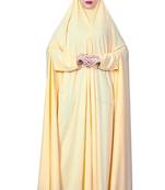 Justkartit Women'S Hosiery Plain Cream Color Casual Wear Arabic Style Chaderi Burkha