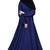 Justkartit Royal Blue Color Outdoor Wear Plain Nida Abaya Burka With Chiffon Hijab Scarf For Women