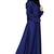 Justkartit Royal Blue Color Outdoor Wear Plain Nida Abaya Burka With Chiffon Hijab Scarf For Women