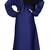 Justkartit Royal Blue Color Outdoor Wear Plain Nida Abaya Burka With Chiffon Hijab Scarf For Women