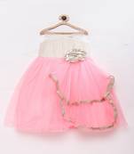 Pink plain polyester kids-frocks